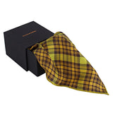 Chokore Green & Orange Pocket Square - Plaids line