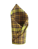 Chokore Green & Orange Pocket Square - Plaids line