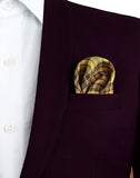 Chokore Green & Orange Pocket Square - Plaids line