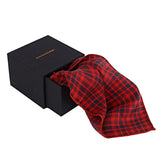 Chokore Red & Black Pocket Square - Plaids line