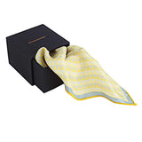 Chokore Tangerine & Beige Silk Pocket Square