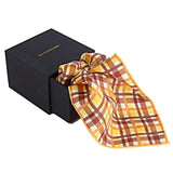 Chokore Brown & Yellow Pocket Square - Plaids line