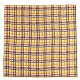 Chokore Brown & Yellow Pocket Square - Plaids line
