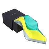 Chokore Green & Grey Silk Pocket Square