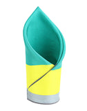 Chokore Green & Grey Silk Pocket Square