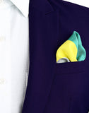 Chokore Green & Grey Silk Pocket Square