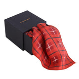 Chokore Red, Black & White Pocket Square - Plaids line