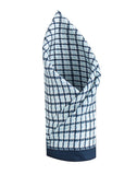Chokore Shades of Blue Houndstooth Pure Silk Pocket square