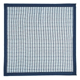 Chokore Shades of Blue Houndstooth Pure Silk Pocket square