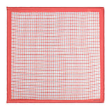 Chokore Red & Grey Houndstooth Silk Pocket Square