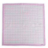 Chokore Lavender & Grey Houndstooth Silk Pocket Square