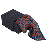 Chokore Blue & Red Pure Silk Pocket Square