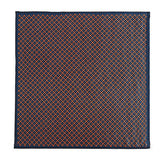 Chokore Blue & Red Pure Silk Pocket Square