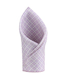 Chokore Lavender & White Pocket Square - Plaids line