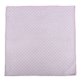 Chokore Lavender & White Pocket Square - Plaids line