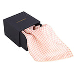 Chokore Pink & White Gingham Pocket Square - Plaids line