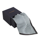 Chokore Black & White Gingham Pocket Square - Plaids line