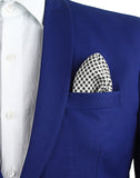 Chokore Black & White Gingham Pocket Square - Plaids line