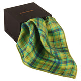 Chokore Two-in-One Shades of Green Silk Pocket square
