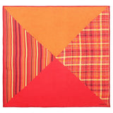 Chokore Pink & Orange Four-in-One Silk Pocket Square