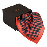 Chokore Pocket square in red and navy blue - Plaids line