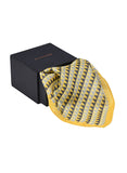 Chokore Tangerine & Grey Silk Pocket Square from the Plaids line