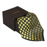 Chokore Pocket square in Two-in-One yellow and black from the Plaids line