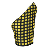 Chokore Pocket square in Two-in-One yellow and black from the Plaids line