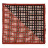 Chokore Pocket square in Two-in-One red and black from the Plaids line