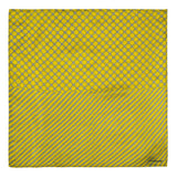Chokore 2-in-1 Yellow & Light Grey Silk Pocket Square