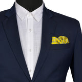 Chokore 2-in-1 Yellow & Light Grey Silk Pocket Square