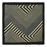 Chokore Black & White Silk Pocket Square