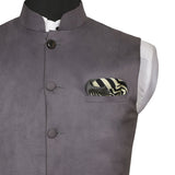 Chokore Black & White Silk Pocket Square