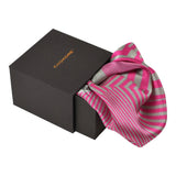 Chokore Pink & Light Grey Silk Pocket Square