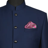 Chokore Pink & Light Grey Silk Pocket Square