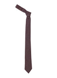 Chokore Navy Blue & Red Silk Tie & Orange color silk pocket square set