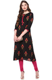 Janasya Women's Cotton A-Line Kurta