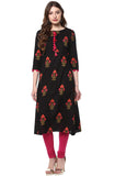 Janasya Women's Cotton A-Line Kurta