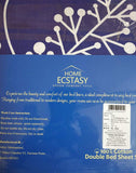 Home Ecstasy 100% Cotton Printed Bedsheet Set 3016 (Blue,Double)