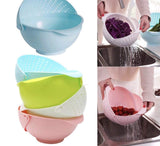 Generic Innovative Rinse Bowl And Strainer In One (Multicolor)