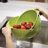 Generic Innovative Rinse Bowl And Strainer In One (Multicolor)