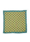 Chokore Dark Sea Green Silk Tie & Light Sea Green Indian Design Pocket Square set