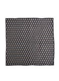 Chokore Black color silk tie & Black Benares silk pocket square set