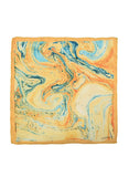 Chokore Yellow color silk tie & Orange & Sea Green Silk Pocket Square set