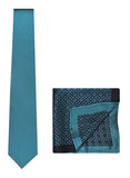 Chokore Blue Color Silk Tie & Blue color Silk Pocket Square from Indian At Heart line set