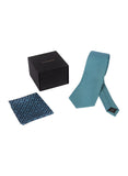 Chokore Blue Color Silk Tie & Blue color Silk Pocket Square from Indian At Heart line set