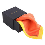 Chokore Red & Orange Silk Pocket Square - Squared line