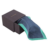 Chokore Blue & Green Pure Silk Pocket Square-m