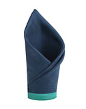 Chokore Blue & Green Pure Silk Pocket Square-m