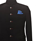 Chokore Blue & Tangerine Silk Pocket Squares - Squared line